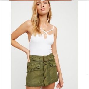 Free People Denim Skirt with Belt - NWT Size 10